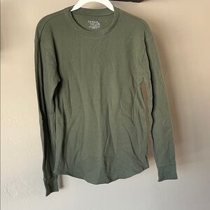 Time and Tru Olive Long Sleeve Tee